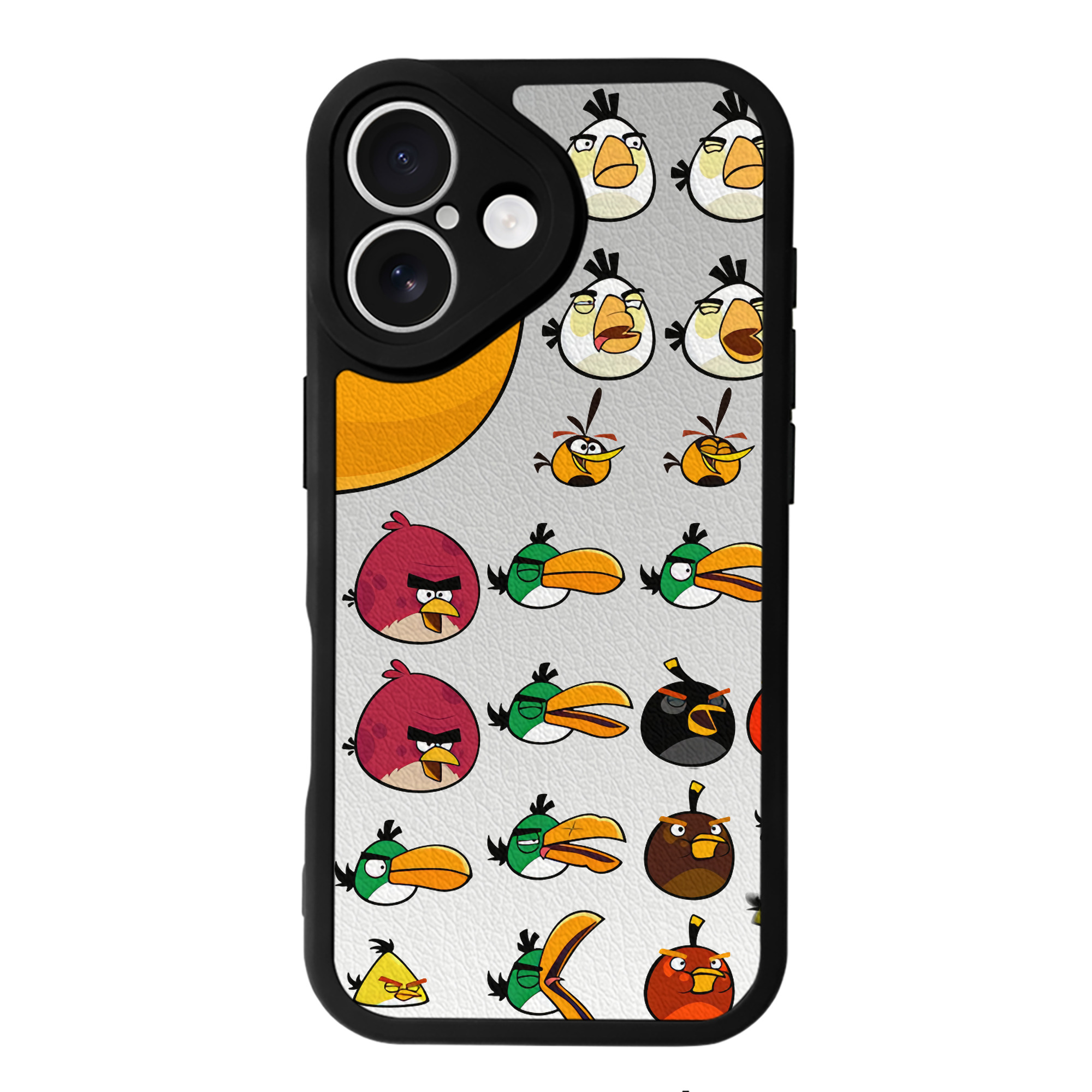 （画像用） Angry Birds アングリーバード 【iPhone 16シリーズ対応】シリコンスマホケース（レザー調） 材質：シリコン